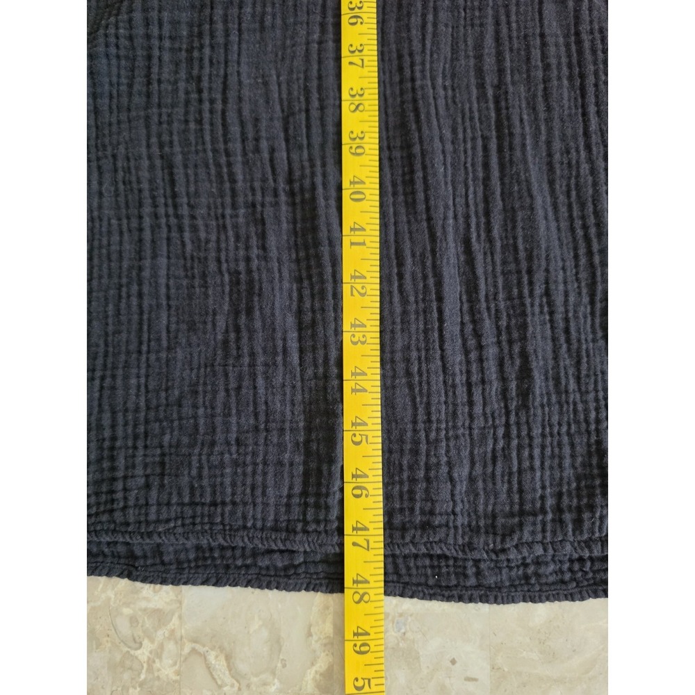 XIRENA Black Cotton GAUZE Button Frontโ MIDI Maxi Dress BOHO EMPIRE WAIST Medium - Picture 14 of 15